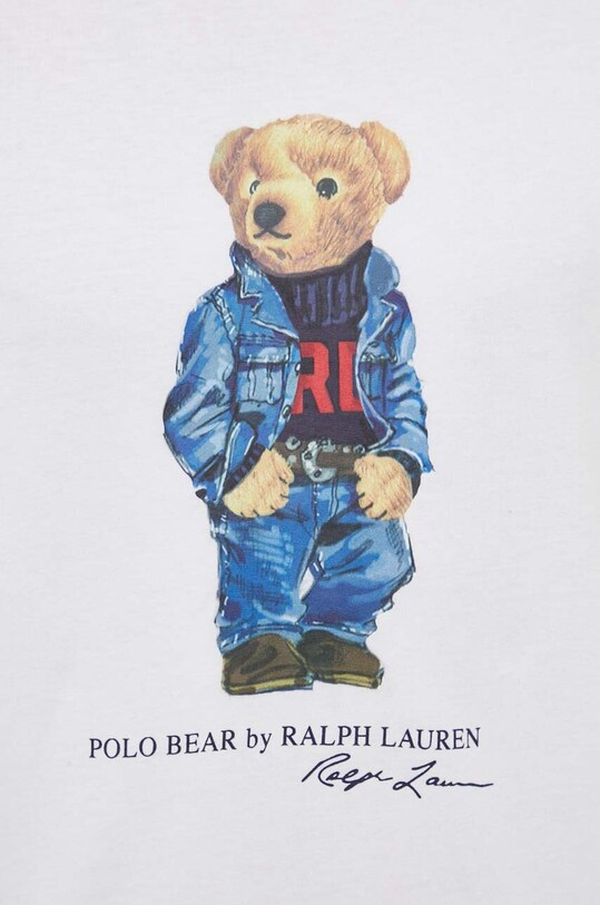 Βαμβακερό μπλουζάκι Polo Ralph Lauren 710854497 λευκό