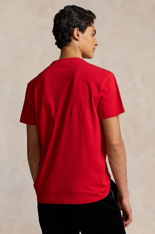 Хлопковая футболка Polo Ralph Lauren 710854497 красный AW24