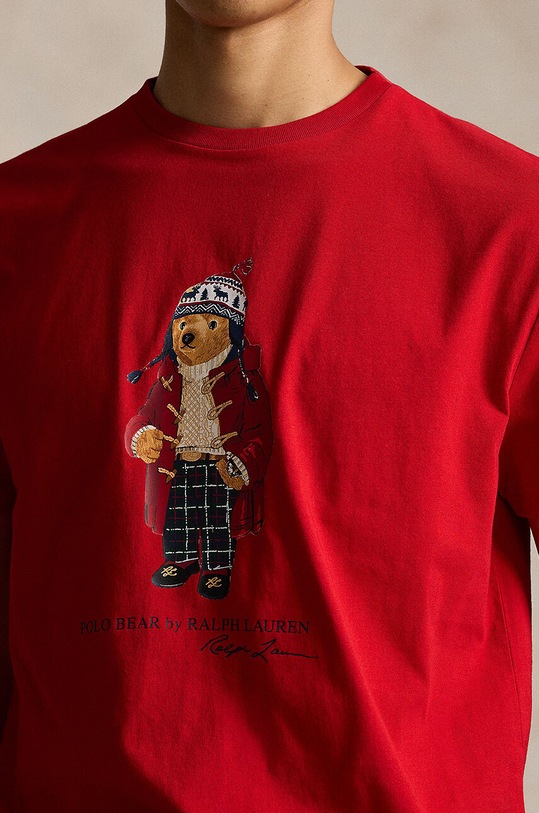 Одежда Хлопковая футболка Polo Ralph Lauren 710854497 красный