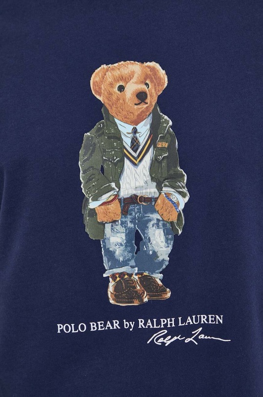 Хлопковая футболка Polo Ralph Lauren 710854497 тёмно-синий