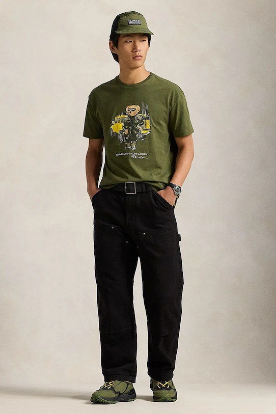 Одяг Бавовняна футболка Polo Ralph Lauren 710854497 зелений