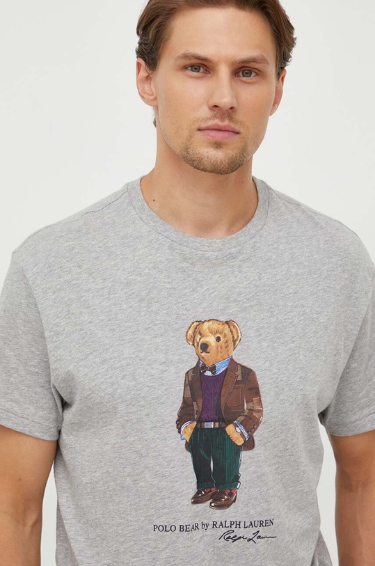 Bavlnené tričko Polo Ralph Lauren sivá 710854497