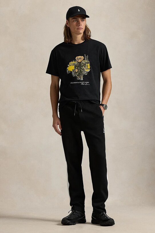 Одежда Хлопковая футболка Polo Ralph Lauren 710854497 чёрный