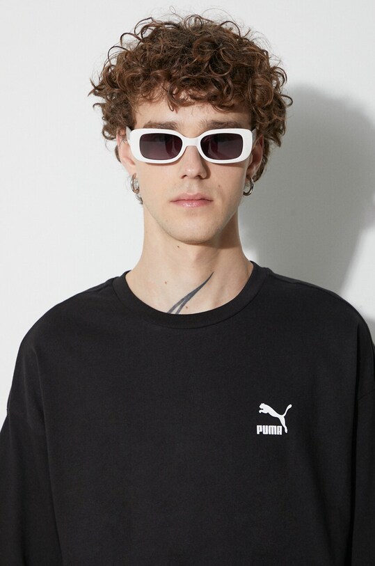 Puma t-shirt bawełniany BETTER CLASSICS Oversized Tee 62131501 czarny
