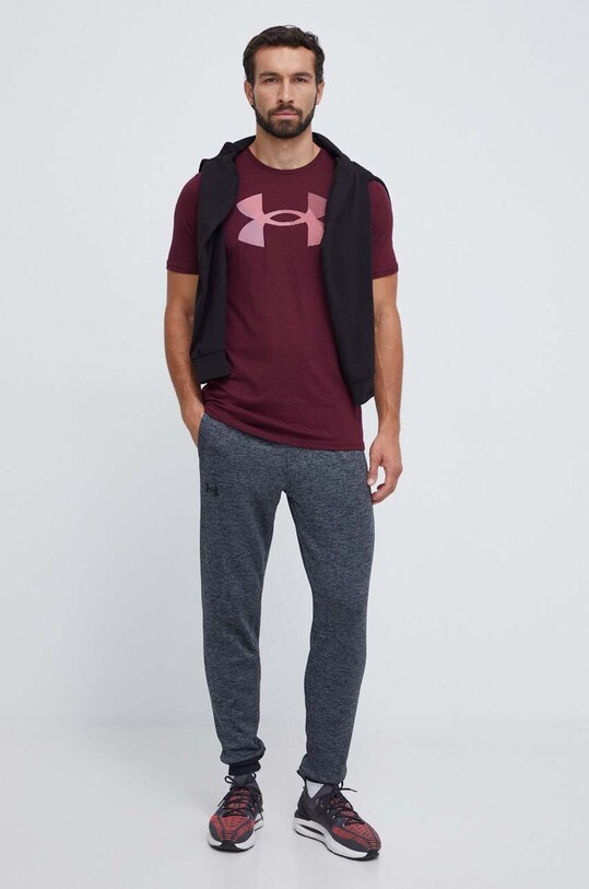 Under Armour t-shirt 1379451 bordowy SS24