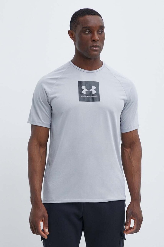 Tréninkové tričko Under Armour potisk šedá 1380785