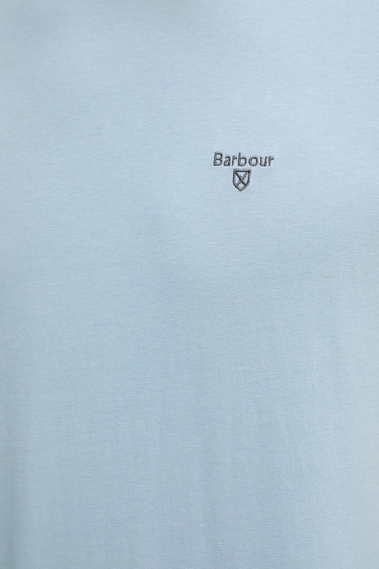 Бавовняна футболка Barbour MTS0331 блакитний