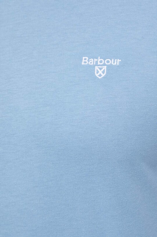 Хлопковая футболка Barbour MTS0331 голубой