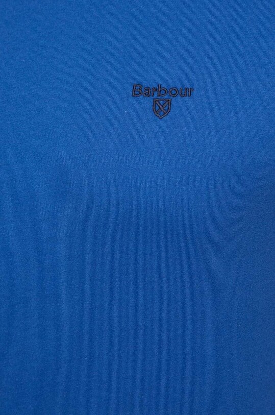 Бавовняна футболка Barbour MTS0331 блакитний