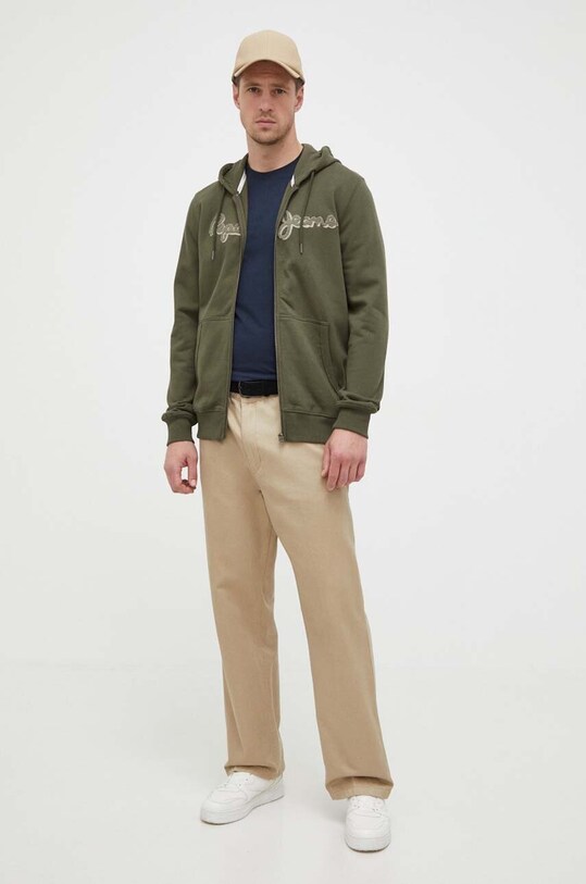 Бавовняна футболка Barbour MTS0331 темно-синій AA00