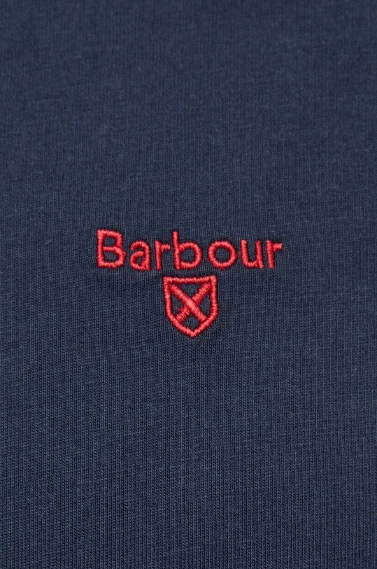 Бавовняна футболка Barbour MTS0331 темно-синій