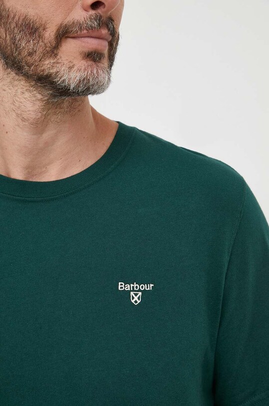 Хлопковая футболка Barbour MTS0331 зелёный