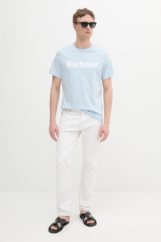 Barbour t-shirt bawełniany MTS0531 niebieski AA00