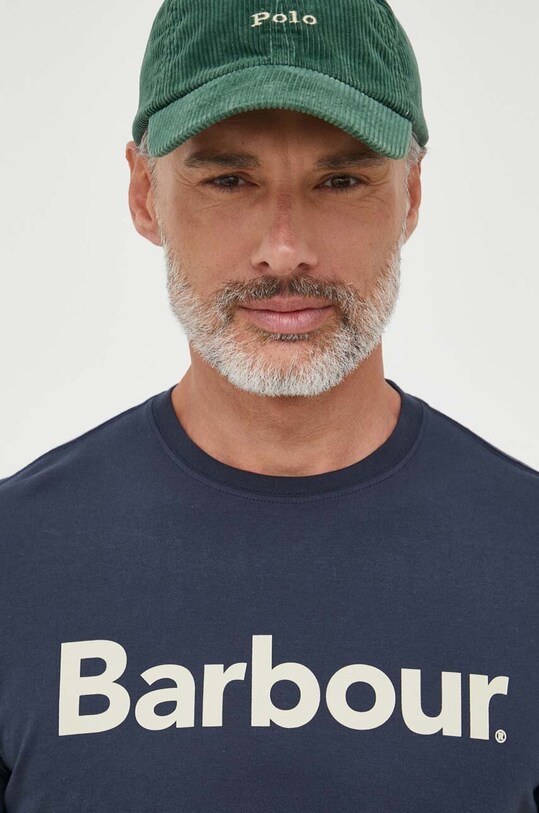 Barbour tricou din bumbac bleumarin MTS0531