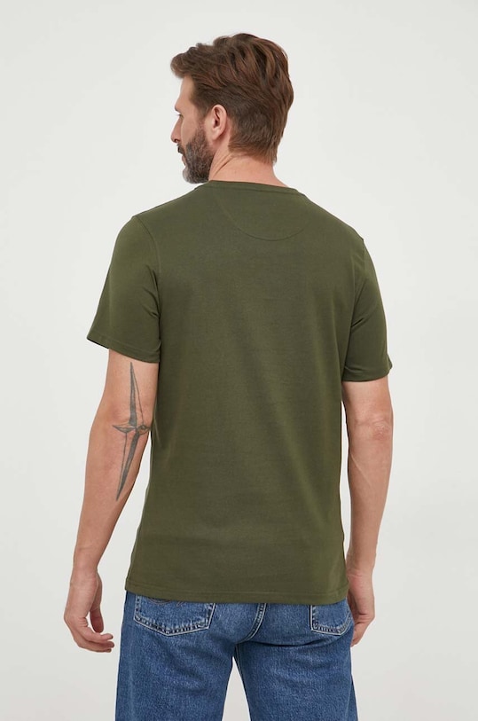 Одежда Хлопковая футболка Barbour MTS0531 зелёный
