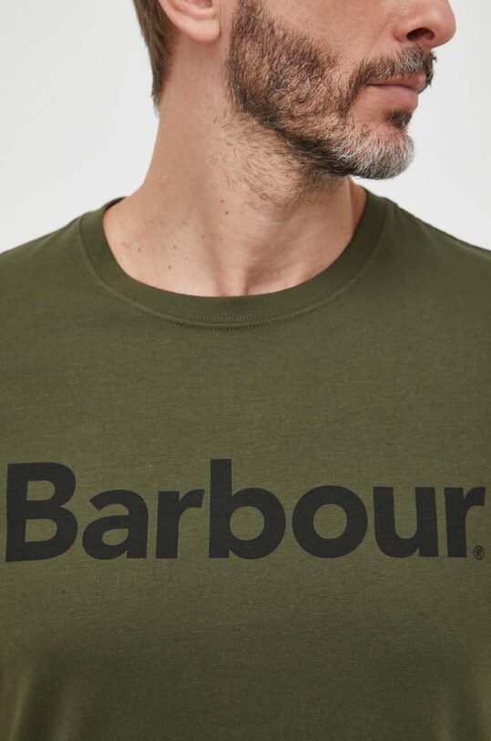 Хлопковая футболка Barbour MTS0531 зелёный