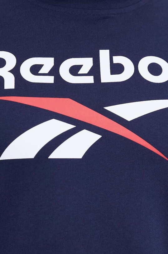 Хлопковая футболка Reebok 100071176 тёмно-синий