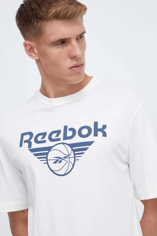 Reebok Classic t-shirt bawełniany Basketball beżowy 100070719