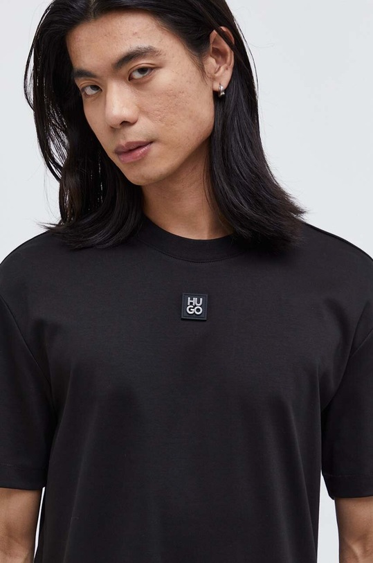 HUGO t-shirt bawełniany czarny 50496386