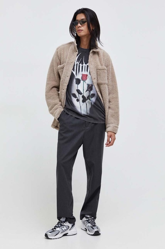 HUGO t-shirt bawełniany 50511731 szary AW23