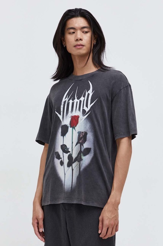 HUGO t-shirt bawełniany szary 50511731