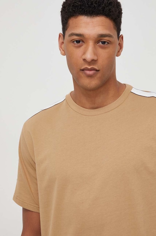 Tommy Hilfiger tricou din bumbac bej UM0UM03005