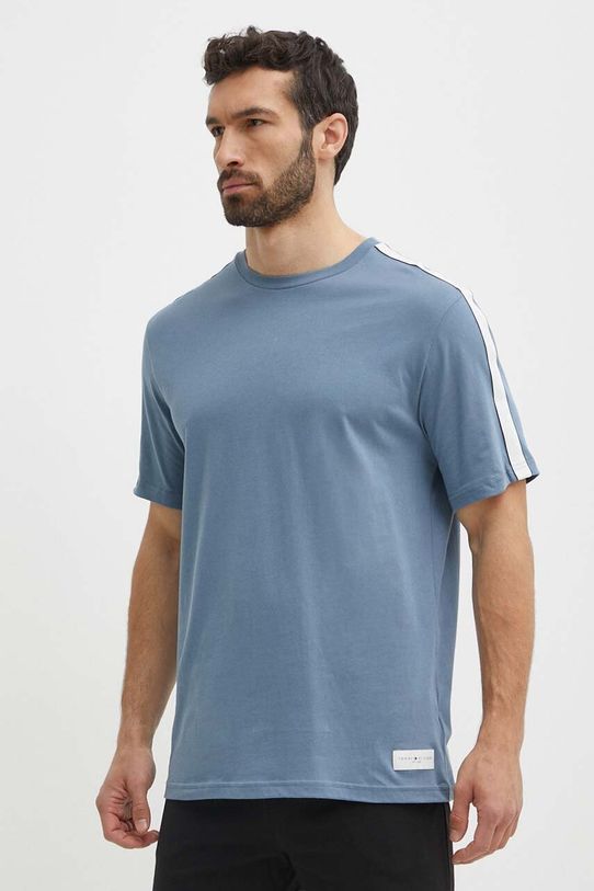 Tommy Hilfiger t-shirt bawełniany bawełna niebieski UM0UM03005