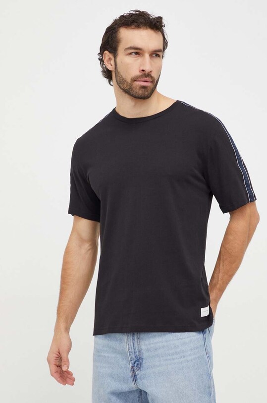 Tommy Hilfiger t-shirt bawełniany bawełna czarny UM0UM03005