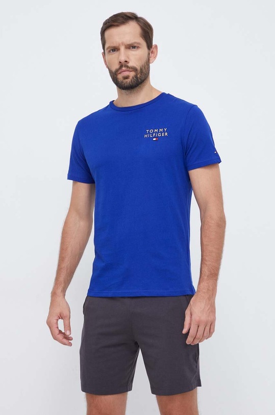 Odzież Tommy Hilfiger t-shirt lounge bawełniany UM0UM03068 granatowy