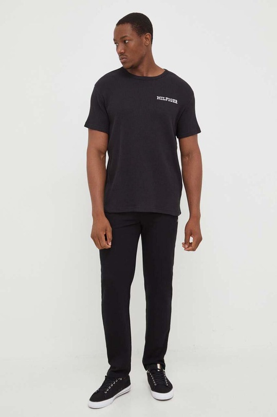 Tommy Hilfiger t-shirt lounge bawełniany UM0UM03116 czarny SS24