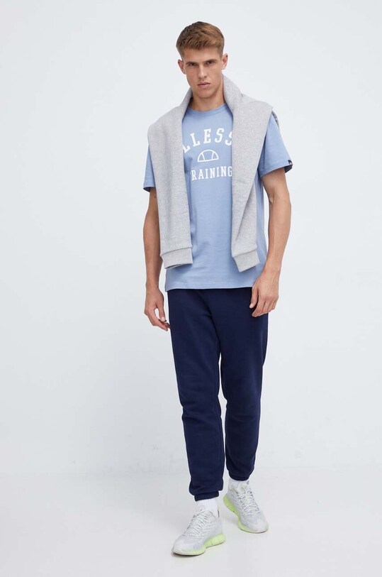 Хлопковая футболка Ellesse SHN15260 голубой AW23