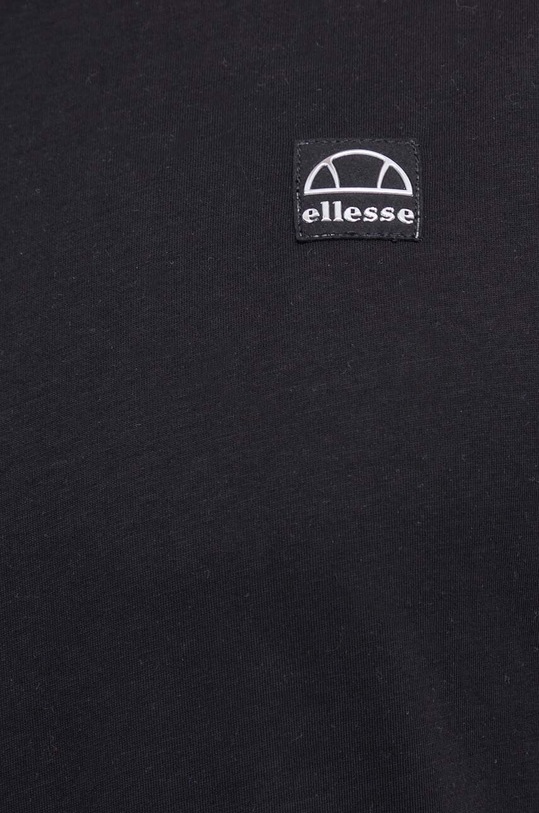 Βαμβακερό μπλουζάκι Ellesse SHP15889 μαύρο