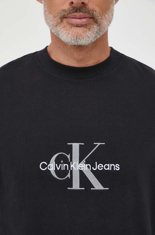 Бавовняна футболка Calvin Klein Jeans J30J324452 чорний