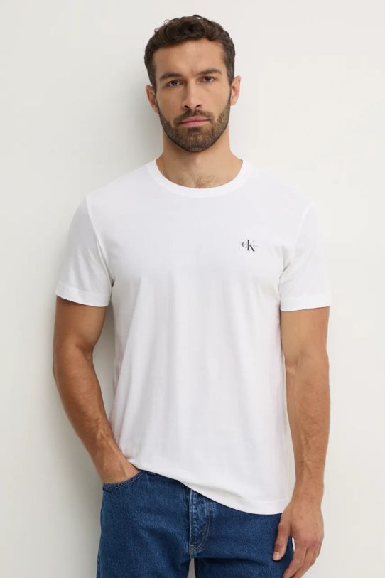 Calvin Klein Jeans t-shirt bawełniany 2-pack bawełna biały J30J320199