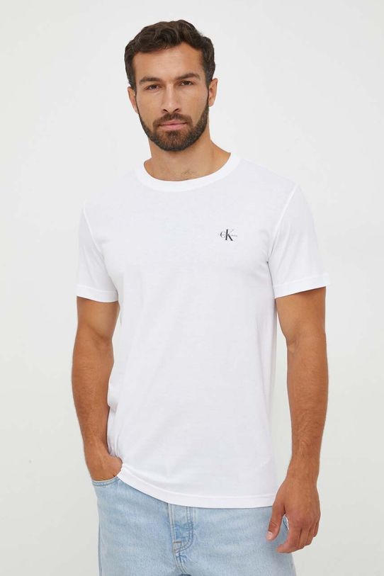 Calvin Klein Jeans t-shirt bawełniany 2-pack bawełna biały J30J320199