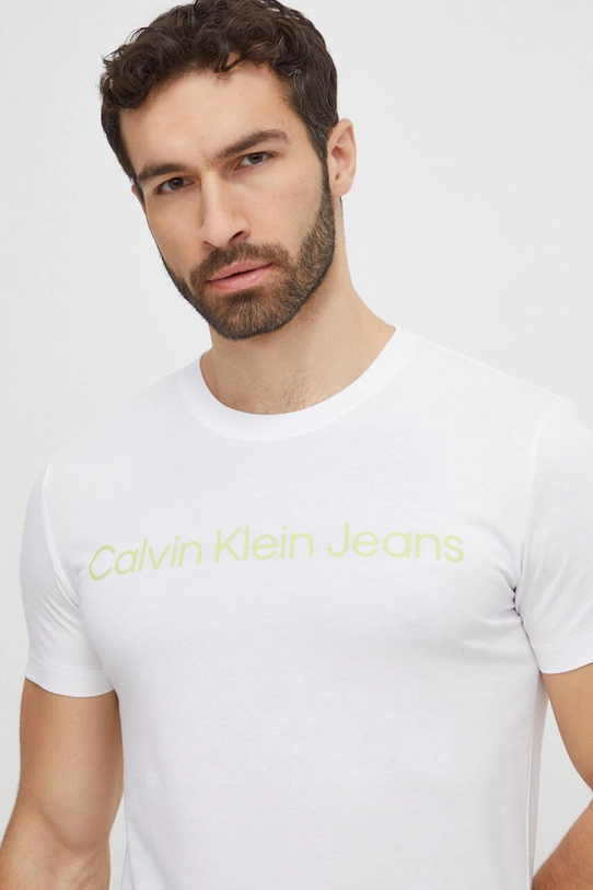 Бавовняна футболка Calvin Klein Jeans бавовна білий J30J322344