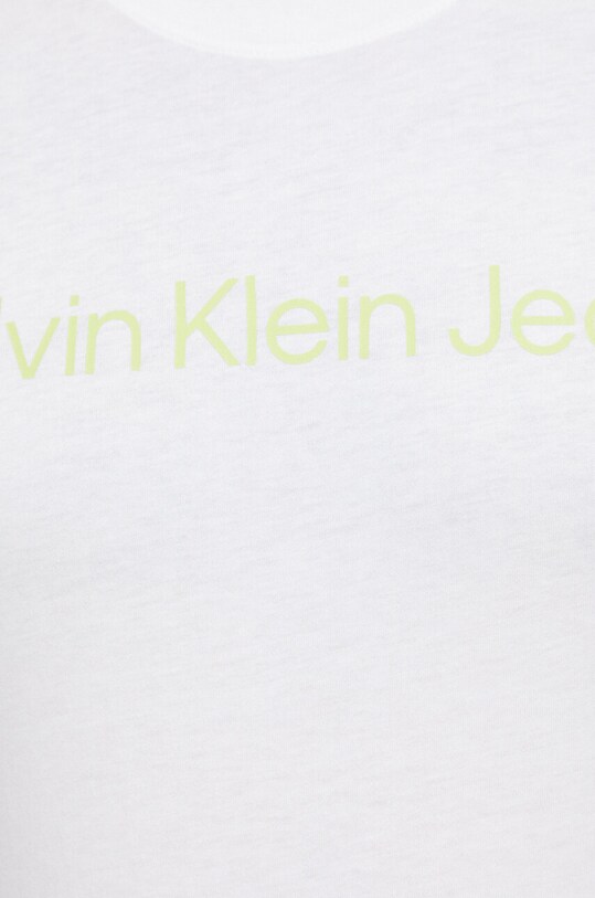 Calvin Klein Jeans tricou din bumbac alb J30J322344