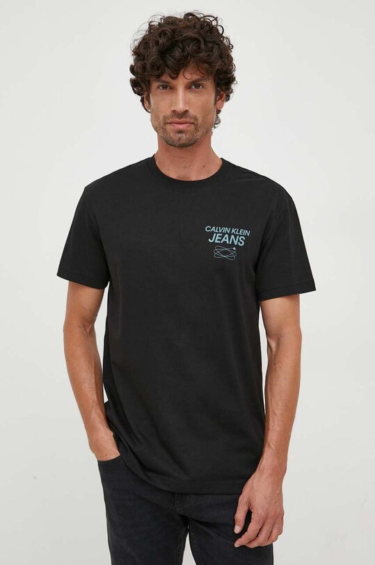 Calvin Klein Jeans t-shirt bawełniany J30J324031 czarny AW23