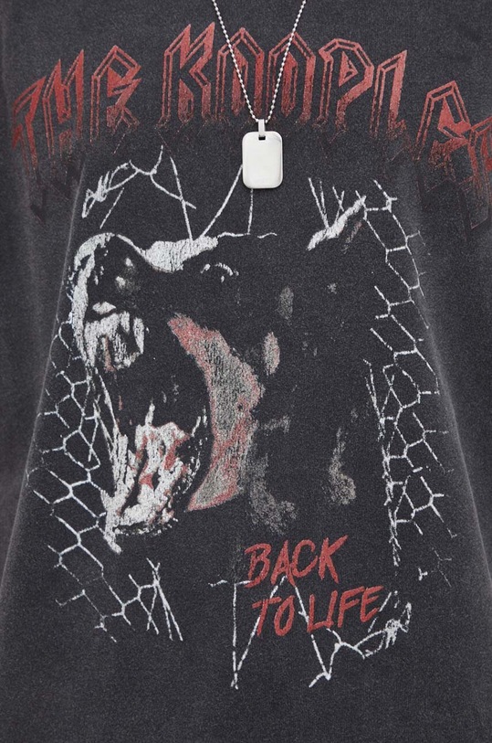 The Kooples pamut póló HTSC27038K fekete