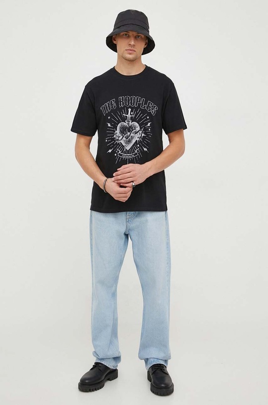 The Kooples t-shirt bawełniany HTSC27063K czarny AW23