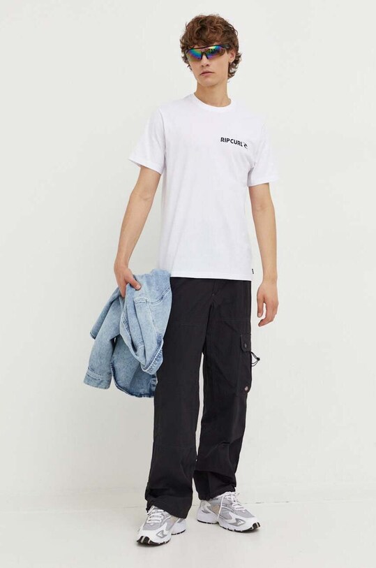 Rip Curl t-shirt bawełniany 0A6MTE biały AW23