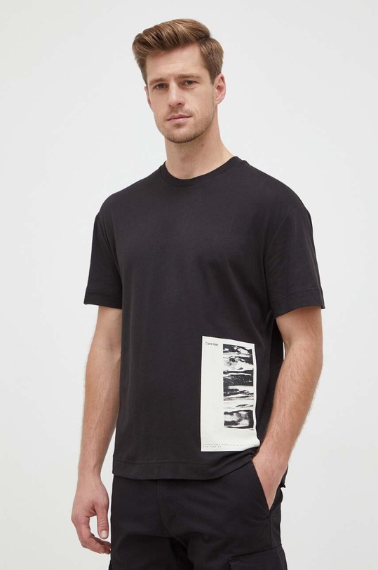 Бавовняна футболка Calvin Klein бавовна чорний K10K111836