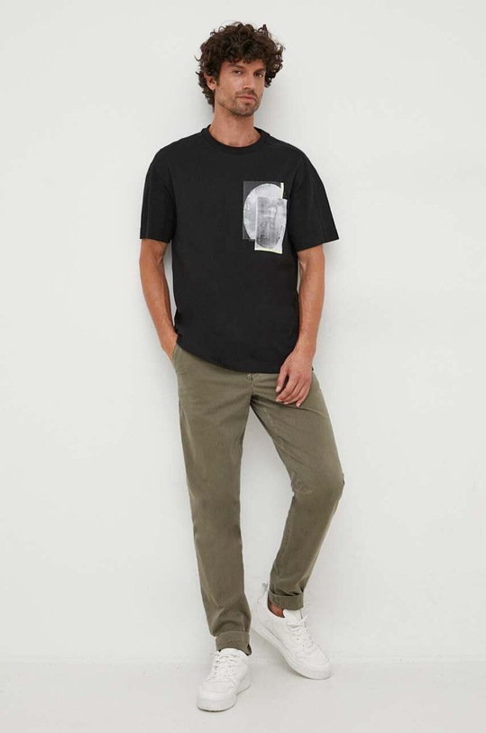 Calvin Klein t-shirt bawełniany K10K111837 czarny AW23