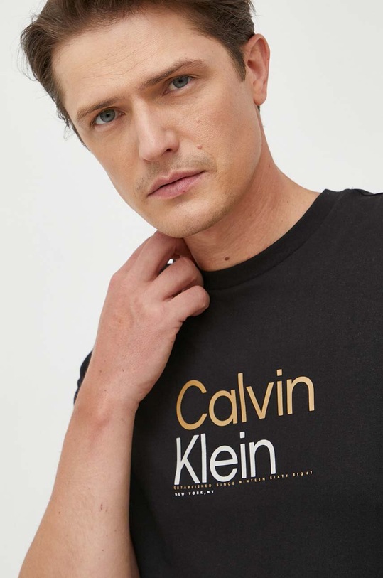 Calvin Klein t-shirt bawełniany czarny K10K111841