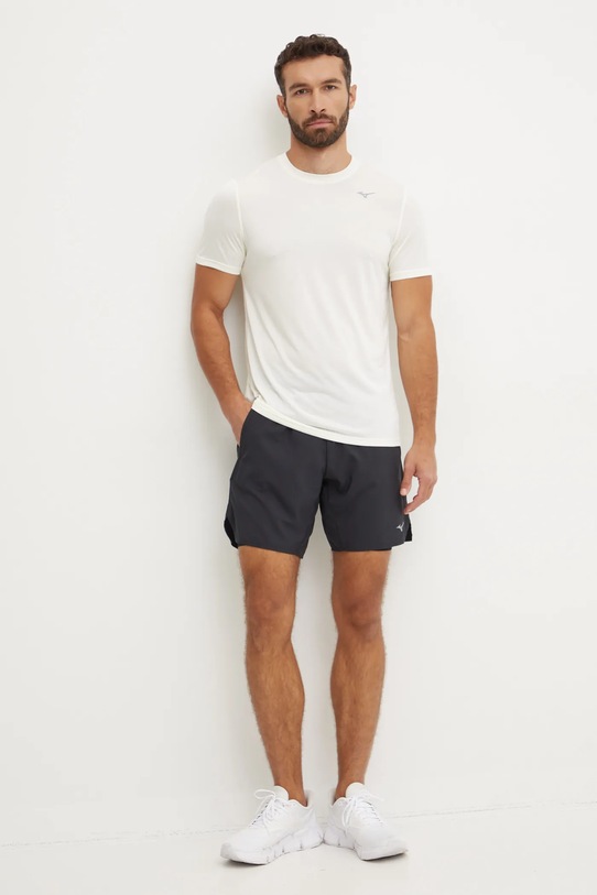 Mizuno t-shirt do biegania Impulse J2GAA519 beżowy AW24