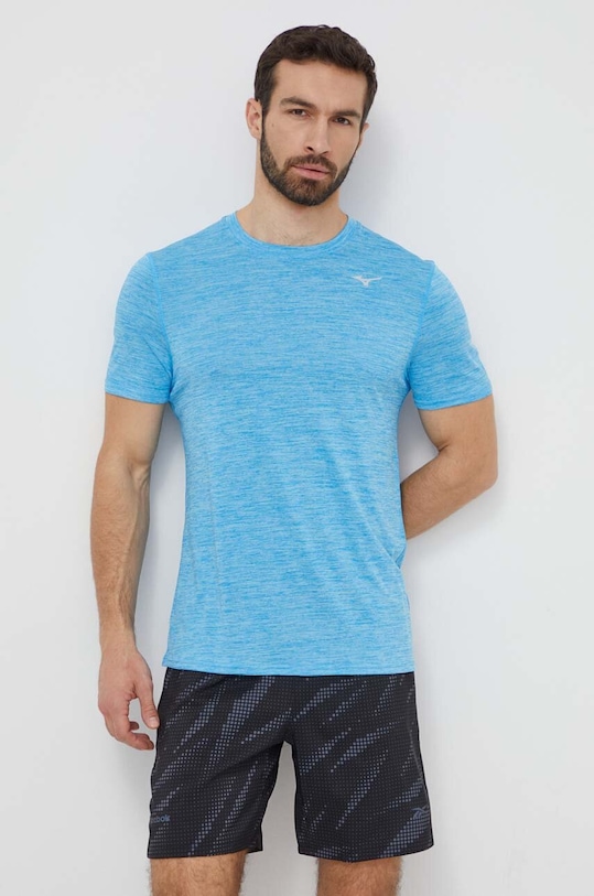 Mizuno t-shirt do biegania Impulse Core niebieski J2GAA519