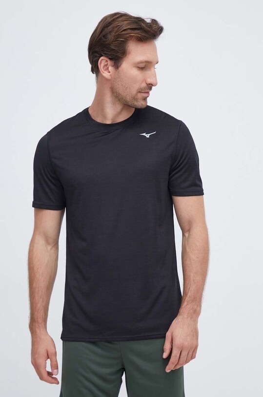 Mizuno tricou de alergare Impulse melanj negru J2GAA519