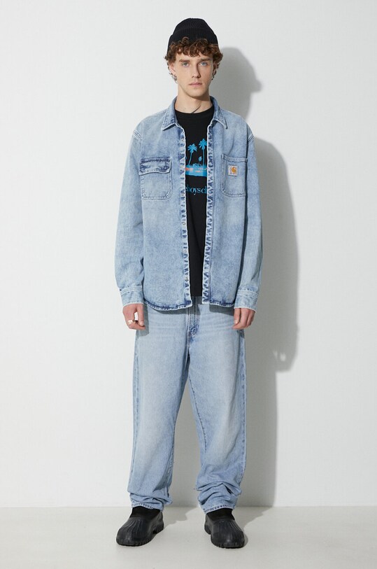 Βαμβακερό μπλουζάκι Billionaire Boys Club B23249 μαύρο AW23