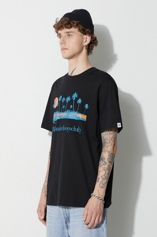 Βαμβακερό μπλουζάκι Billionaire Boys Club μαύρο B23249