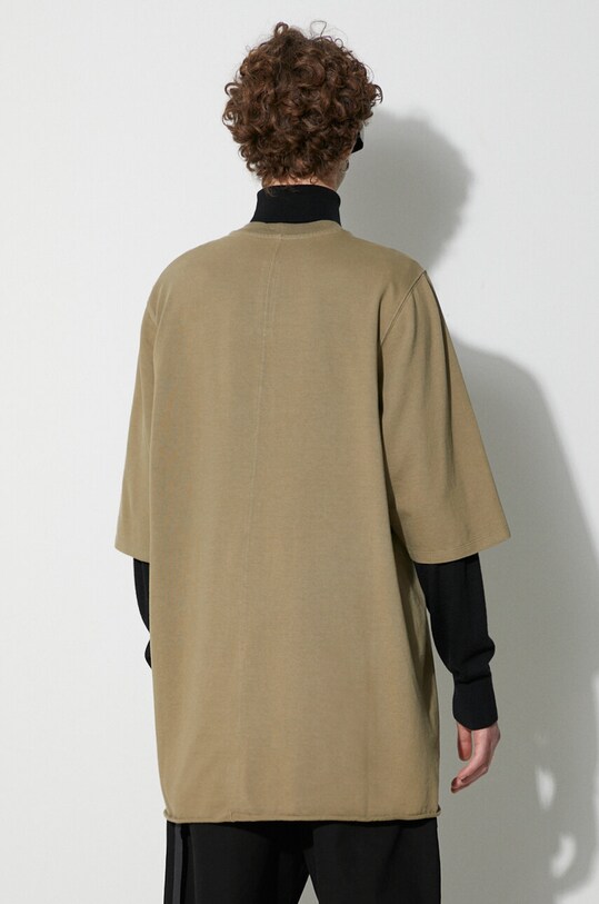 Одежда Хлопковая футболка Rick Owens DU02C5274.RIG зелёный